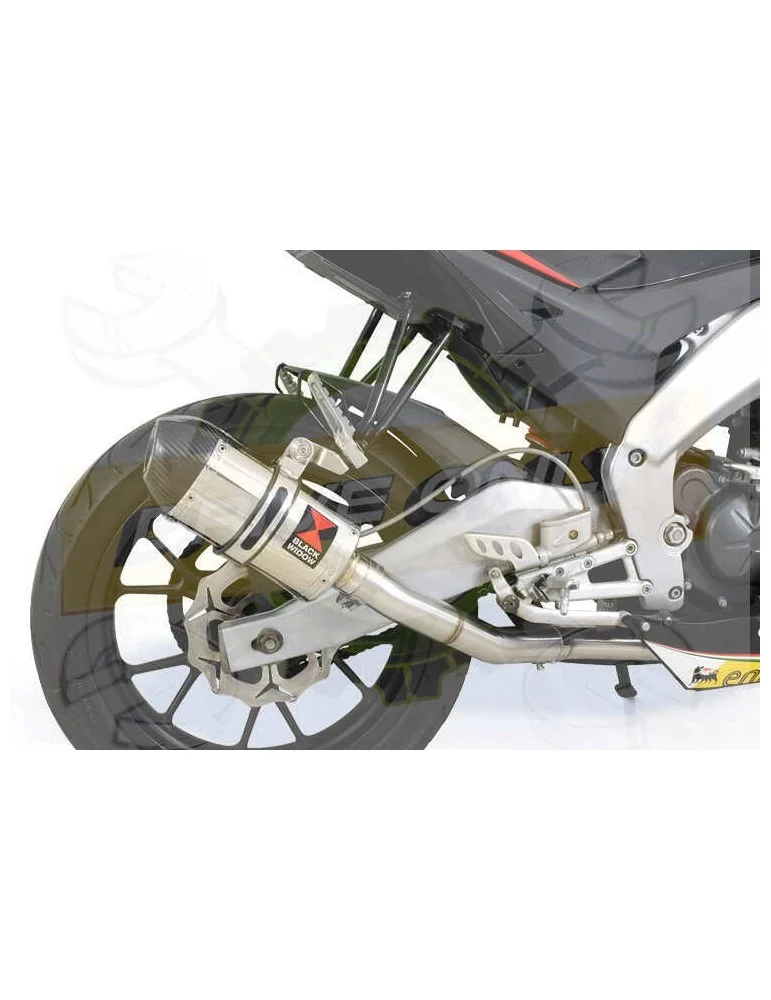 APRILIA RS4 125 2011 - 2018 Ligne complètes & Ovale Silencieux En Inox + En Carbone Tip 200mm