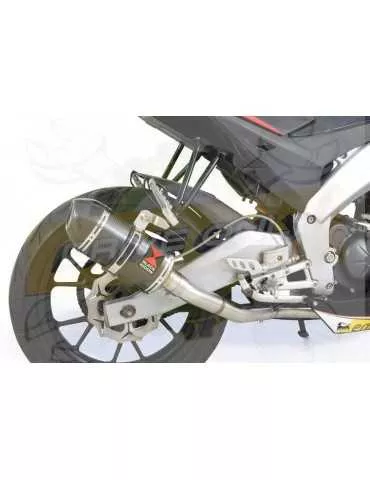 APRILIA RS4 125 2011 - 2018 Ligne complètes & Ovale En Carbone Silencieux + En Carbone Tip 200mm