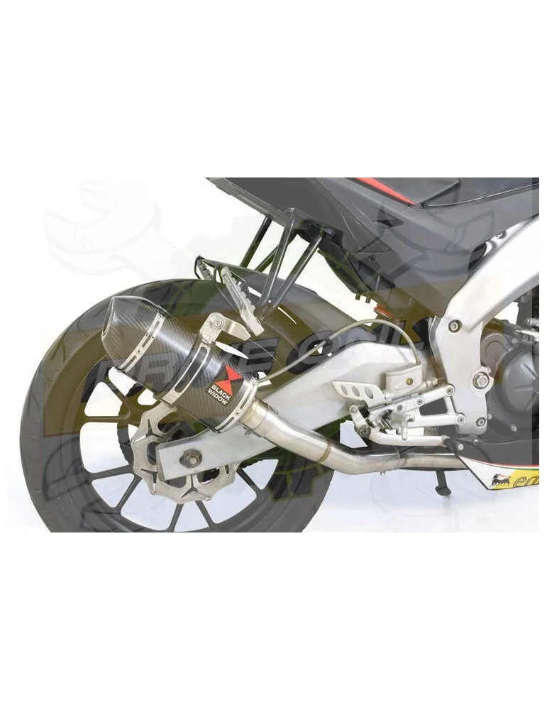 APRILIA RS4 125 2011 - 2018 Ligne complètes & Ovale En Carbone Silencieux + En Carbone Tip 200mm