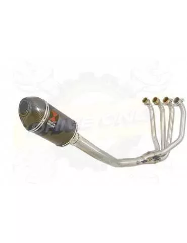 ZRX1200 ZRX 1200 Ligne complètes & Ovale Noir Silencieux En Inox + En Carbone Tip 200mm