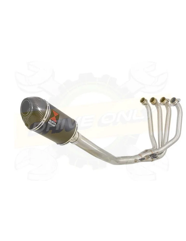 ZRX1200 ZRX 1200 Ligne complètes & Ovale Noir Silencieux En Inox + En Carbone Tip 200mm