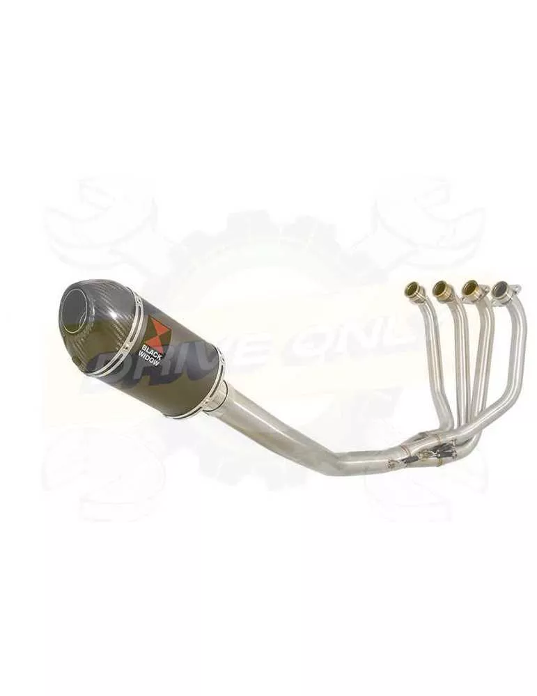 ZRX1200 ZRX 1200 Ligne complètes & Ovale Noir Silencieux En Inox + En Carbone Tip 200mm