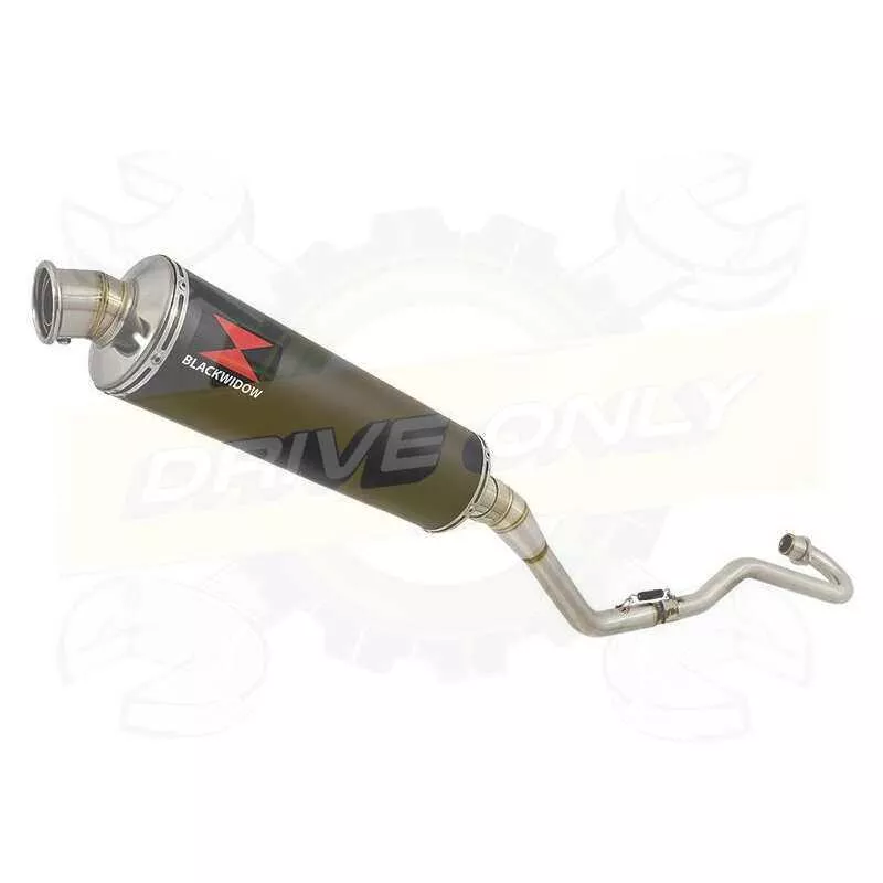 XR125 XR125L 2003-2010 Ligne complète & Silencieux  Rond Noir En Inox 400mm