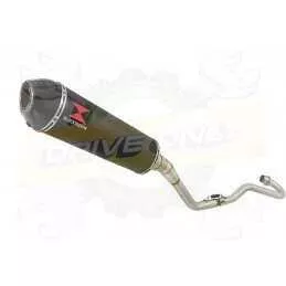 XR125 XR125L 2003-2010 Ligne complète & Silencieux Ovale Noir En Inox + Carbone 400mm