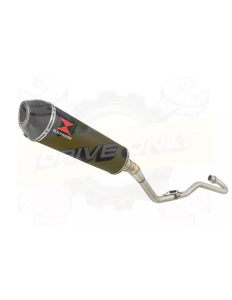 XR125 XR125L 2003-2010 Ligne complète & Silencieux Ovale Noir En Inox + Carbone 400mm