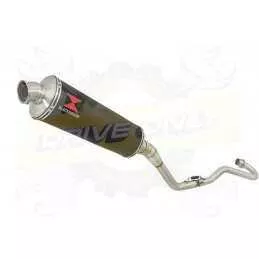XR125 XR125L 2003-2010 Ligne complète & Silencieux Ovale Noir En Inox 400mm