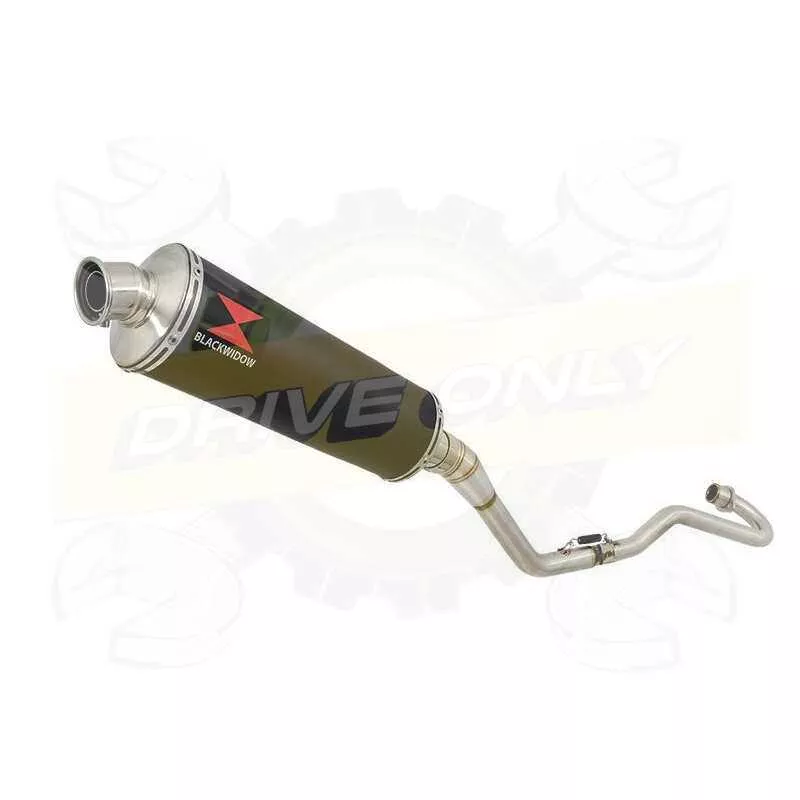 XR125 XR125L 2003-2010 Ligne complète & Silencieux Ovale Noir En Inox 400mm