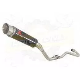 XR125 XR125L 2003-2010 Ligne complète & Silencieux Rond GP Style Noir En Inox 360mm