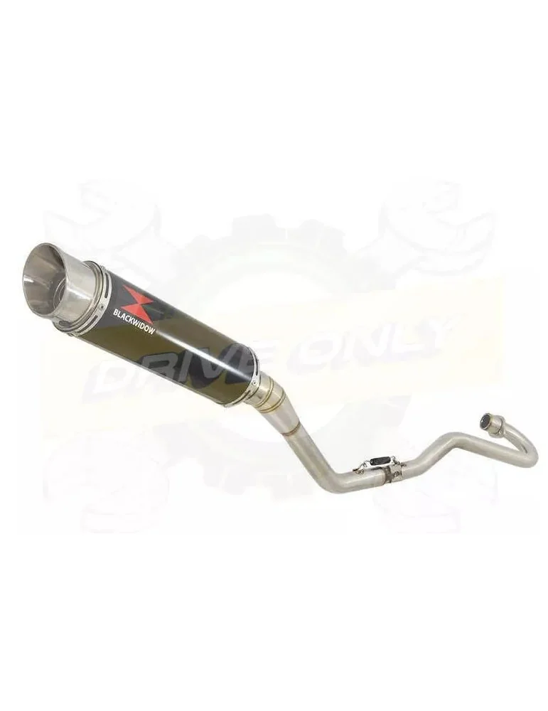 XR125 XR125L 2003-2010 Ligne complète & Silencieux Rond GP Style Noir En Inox 360mm