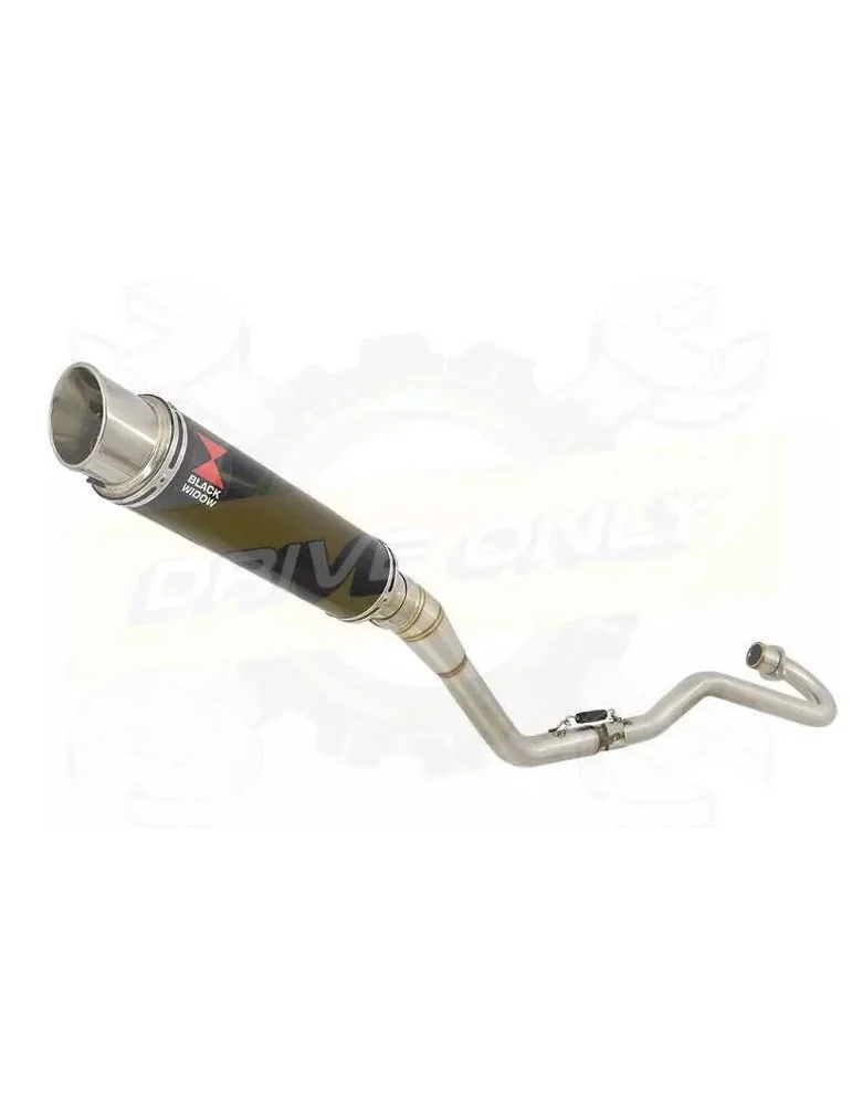 XR125 XR125L 2003-2010 Ligne complète & Silencieux Rond GP Style Noir En Inox 350mm