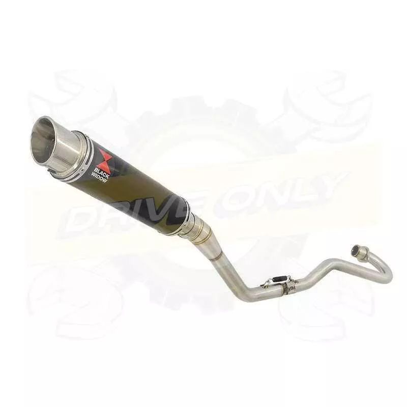 XR125 XR125L 2003-2010 Ligne complète & Silencieux Rond GP Style Noir En Inox 350mm