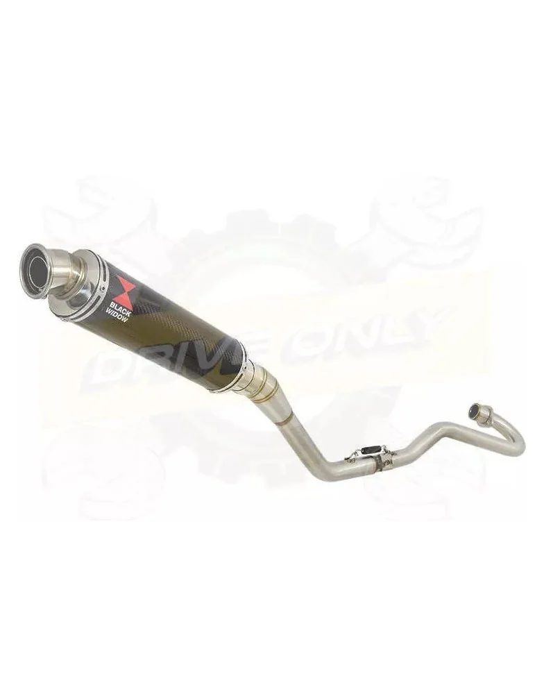 XR125 XR125L 2003-2010 Ligne complète & Silencieux Rond En Carbone 350mm