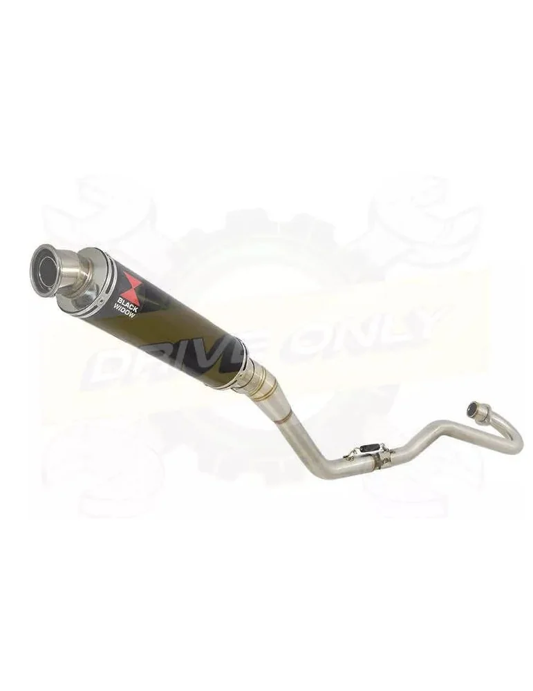 XR125 XR125L 2003-2010 Ligne complète & Silencieux Rond Noir En Inox 350mm
