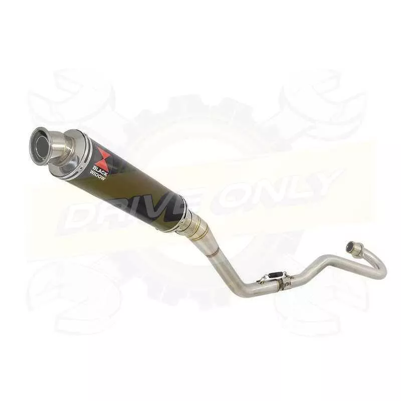 XR125 XR125L 2003-2010 Ligne complète & Silencieux Rond Noir En Inox 350mm