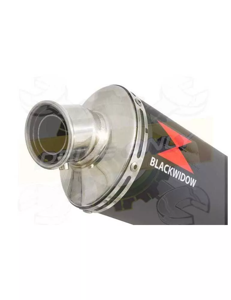400mm Round Black Painted Stainless Steel Slip On Silencer