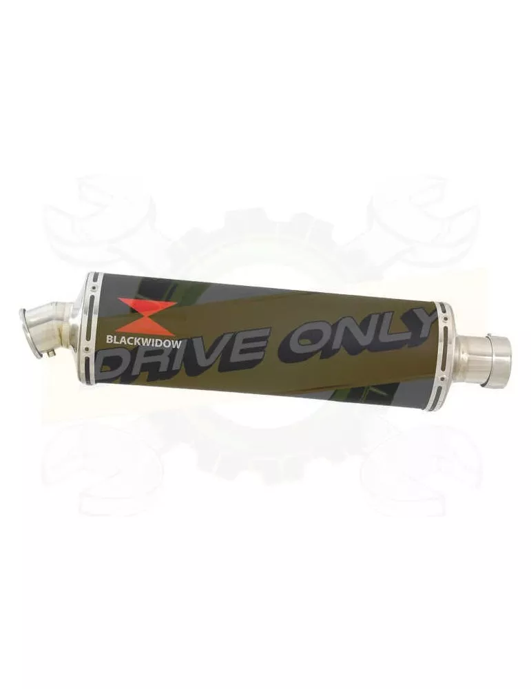 400mm Oval Black Painted Stainless Steel Slip On Silencer