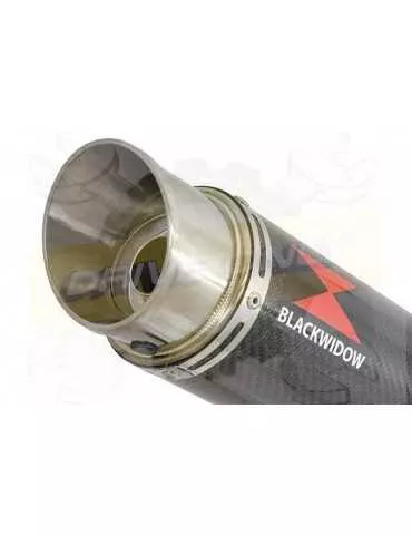 360mm Round GP Style Carbon Fibre Slip On Silencer