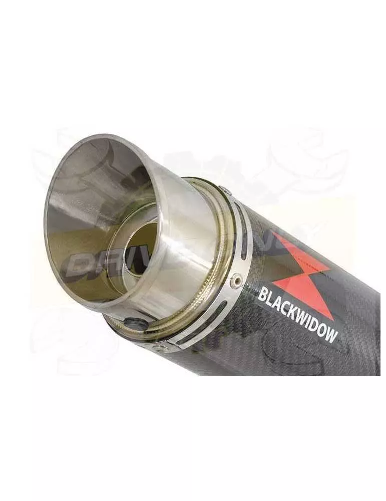 360mm Round GP Style Carbon Fibre Slip On Silencer