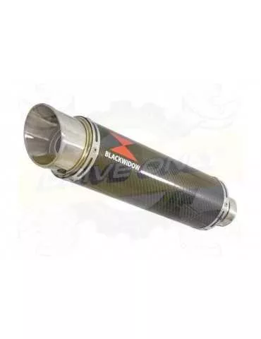 360mm Round GP Style Carbon Fibre Slip On Silencer