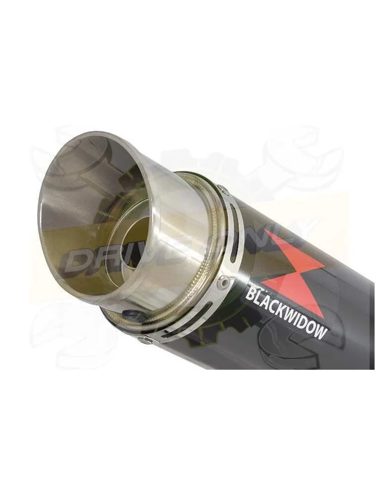 360mm Round GP Style Black Painted Stainless Steel Slip On Silencer