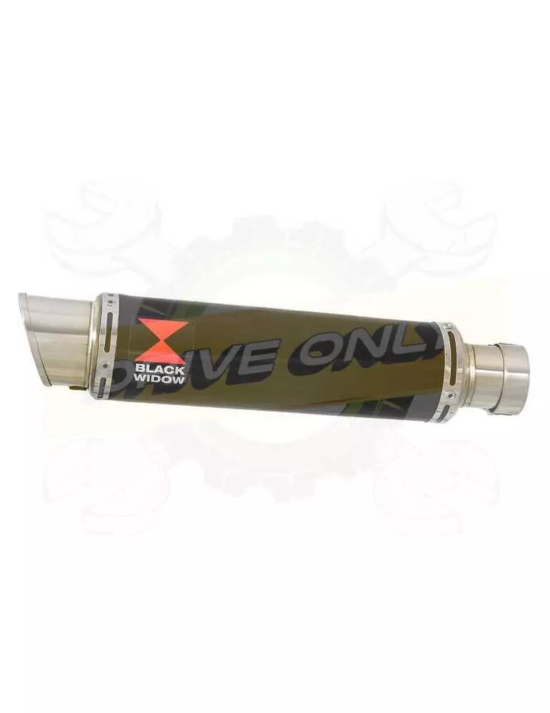 350mm Round GP Style Black Painted Stainless Steel Slip On Silencer