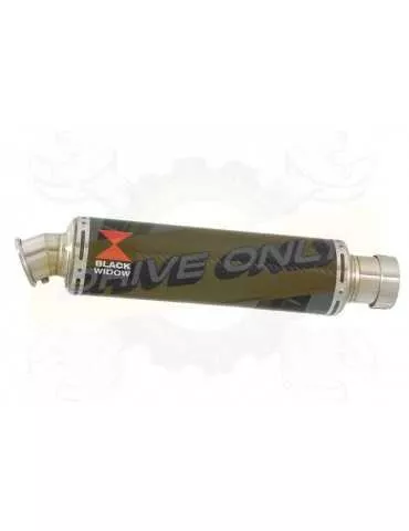 350mm Round Carbon Fibre Slip On Silencer