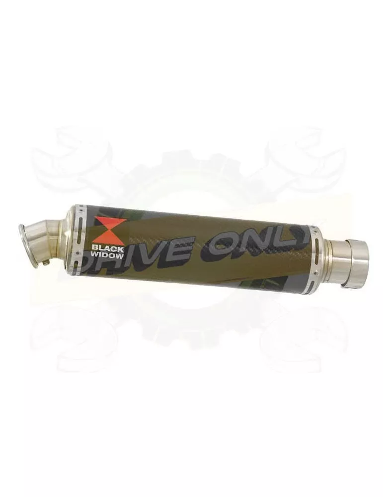 350mm Round Carbon Fibre Slip On Silencer