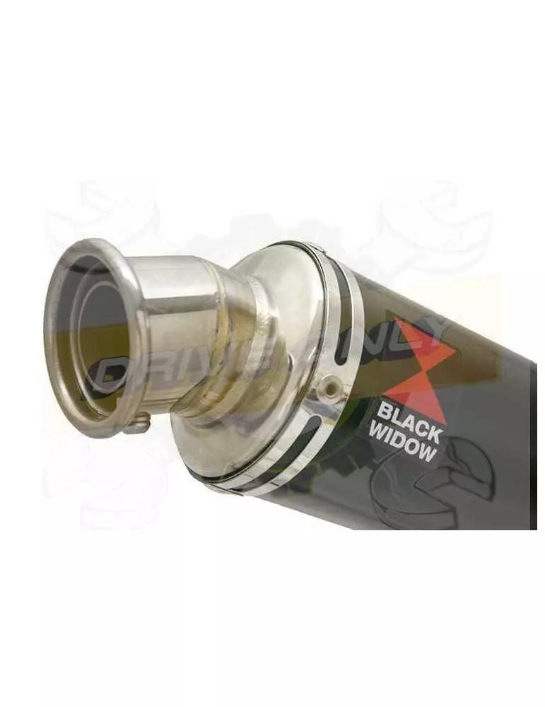 350mm Round Black Painted Stainless Steel Slip On Silencer