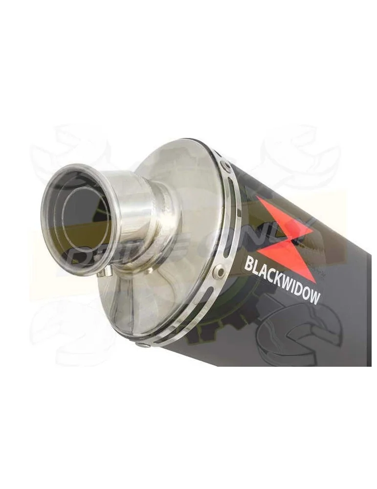 300mm Round Black Painted Stainless Steel Slip On Silencer