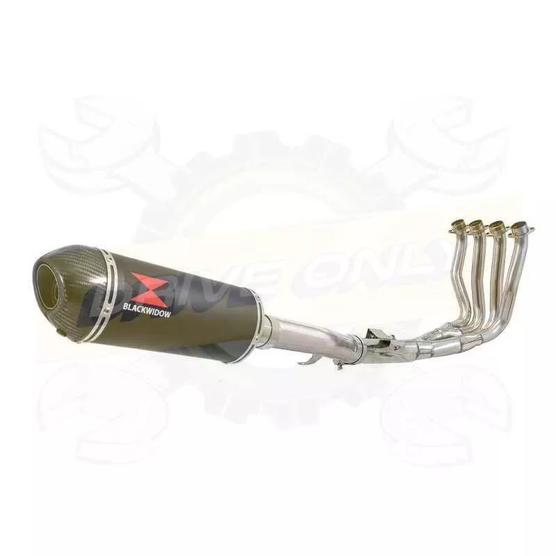 FZ-1S FZ-1 S Ligne complète & Silencieux Ovale Noir En Inox + Canule En Carbone 300mm
