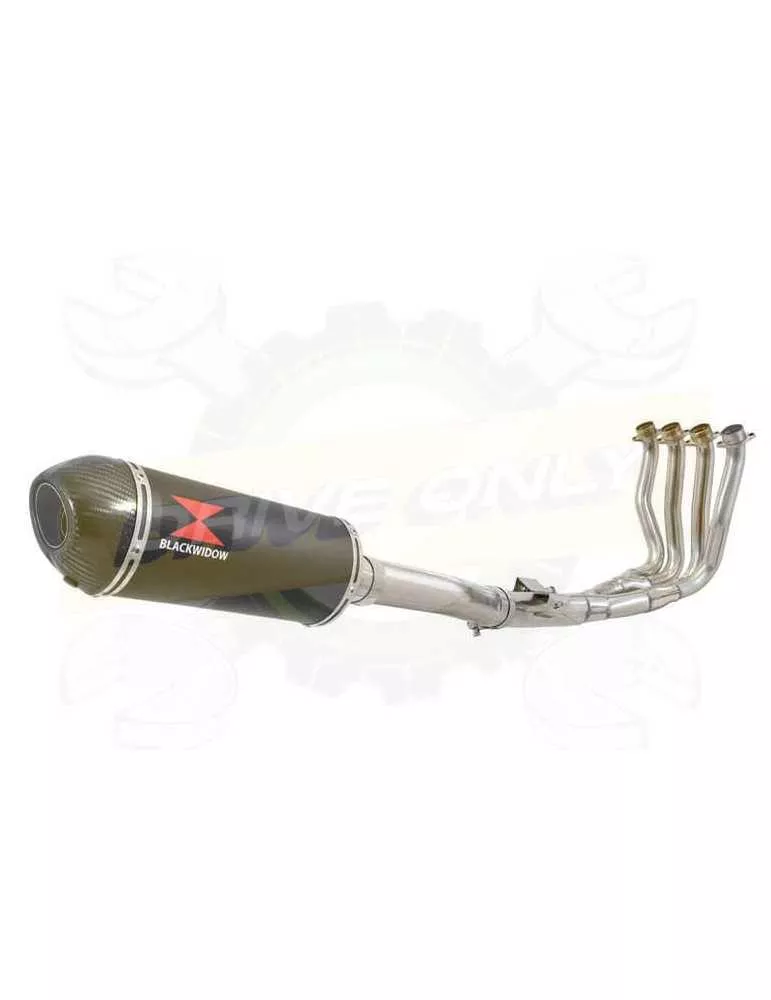 FZ-1N FZ-1 N Ligne complète & Silencieux Ovale Noir En Inox + Canule En Carbone 300mm