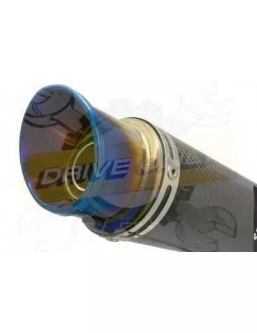 APRILIA RS4 125 2011 - 2018 Ligne complètes & Silencieux GP Rond En Carbone + Blue Stainless Tip 230mm
