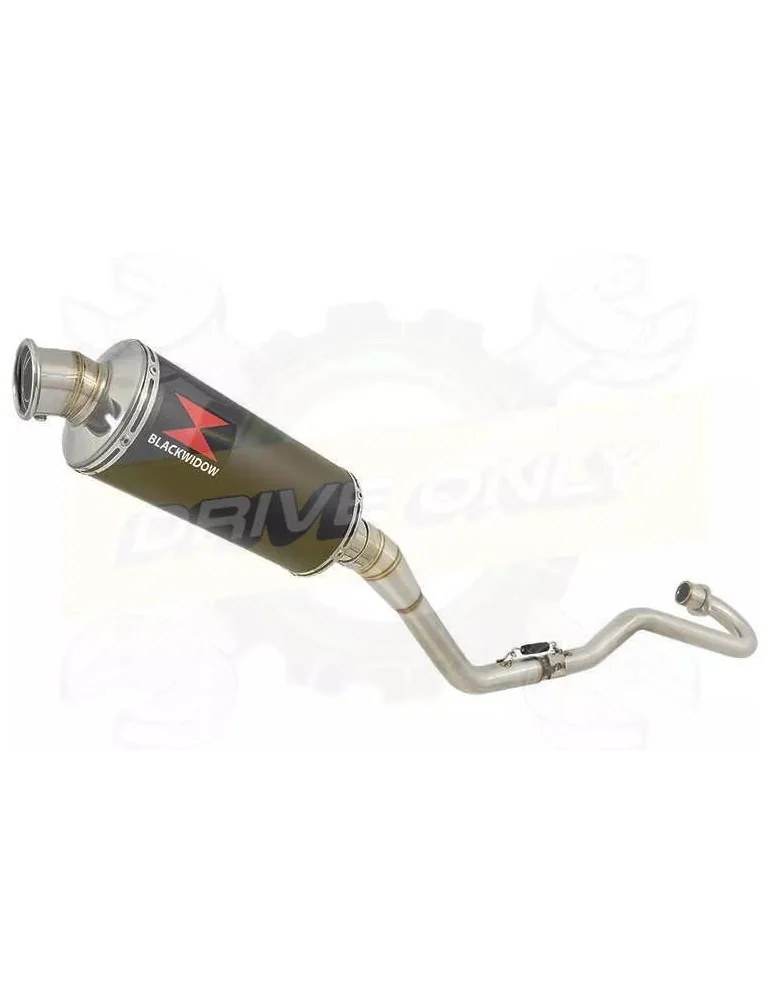 XR125 XR125L 2003-2010 Ligne complète & Silencieux Rond Noir En Inox 300mm
