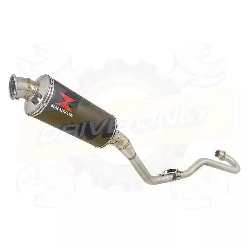 XR125 XR125L 2003-2010 Ligne complète & Silencieux Rond Noir En Inox 300mm