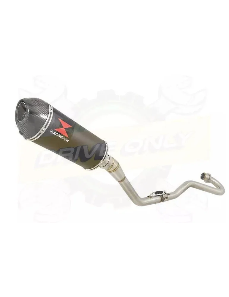 XR125 XR125L 2003-2010 Ligne complète & Silencieux Ovale Noir En Inox + Carbone 300mm