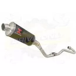 XR125 XR125L 2003-2010 Ligne complète & Silencieux Ovale Noir En Inox 300mm