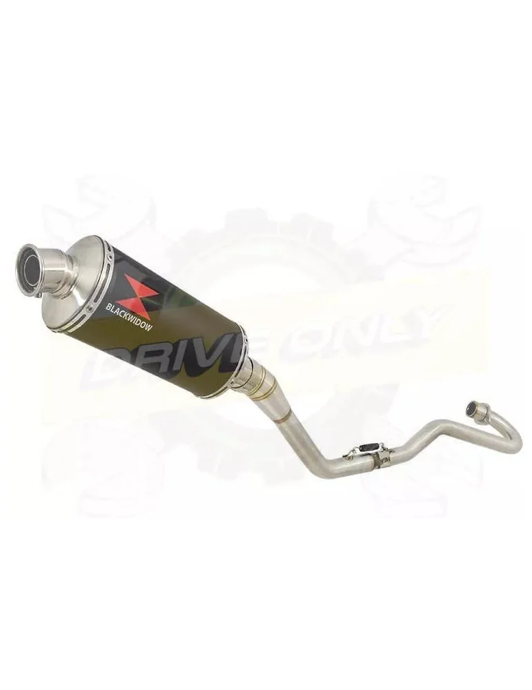 XR125 XR125L 2003-2010 Ligne complète & Silencieux Ovale Noir En Inox 300mm