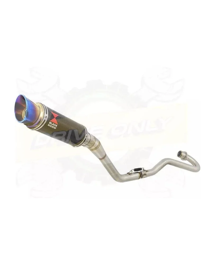 XR125 XR125L 2003-2010 Ligne complète & Silencieux GP Rond En Carbone & Canule Anodisé 230mm