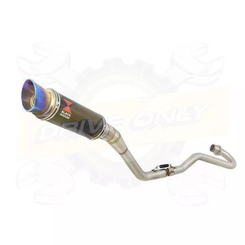 XR125 XR125L 2003-2010 Ligne complète & Silencieux GP Rond En Carbone & Canule Anodisé 230mm