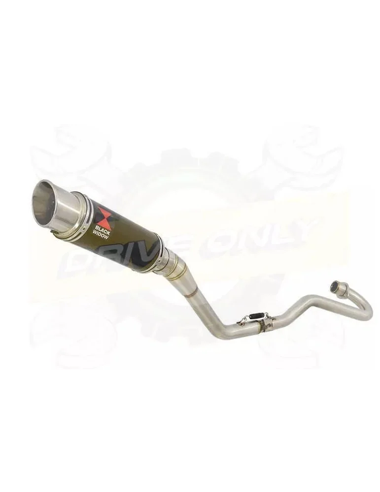 XR125 XR125L 2003-2010 Ligne complète & Silencieux Rond GP Style Noir En Inox 230mm