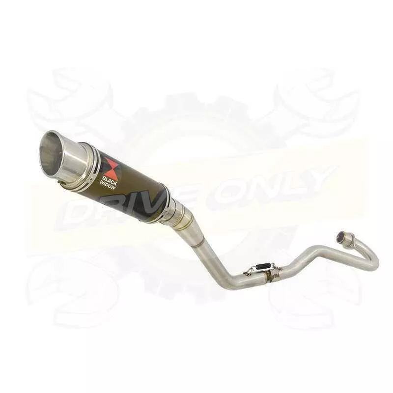 XR125 XR125L 2003-2010 Ligne complète & Silencieux Rond GP Style Noir En Inox 230mm
