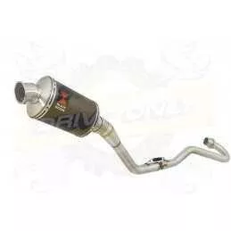 XR125 XR125L 2003-2010 Ligne complète & Silencieux Ovale Noir En Inox 230mm