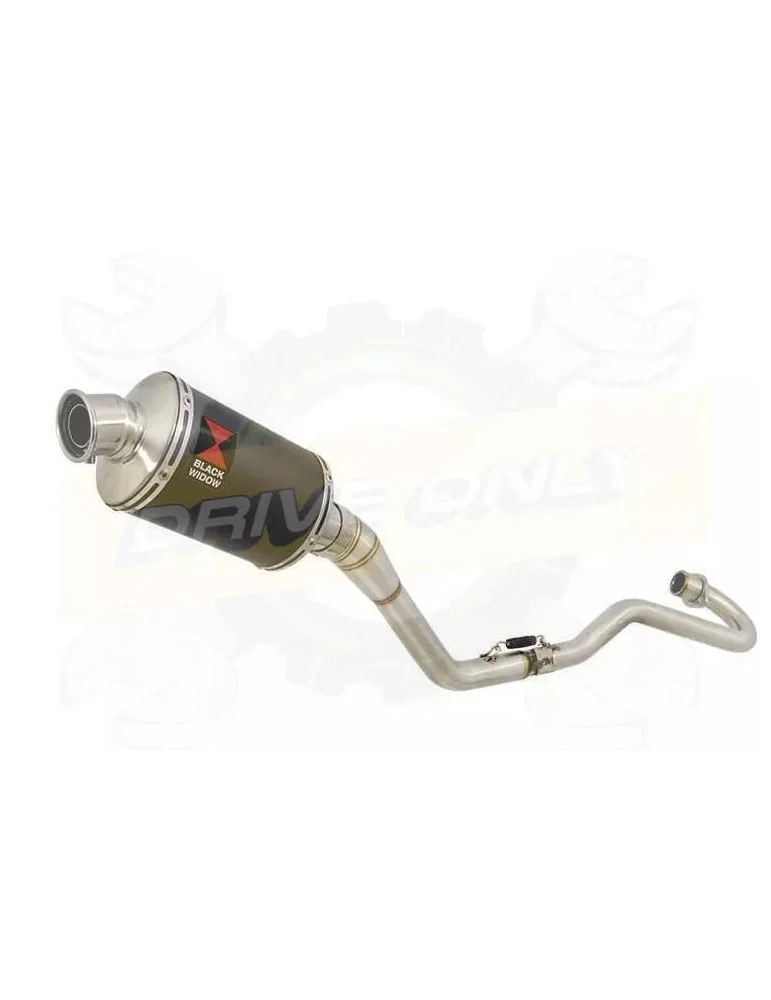 XR125 XR125L 2003-2010 Ligne complète & Silencieux Ovale Noir En Inox 230mm