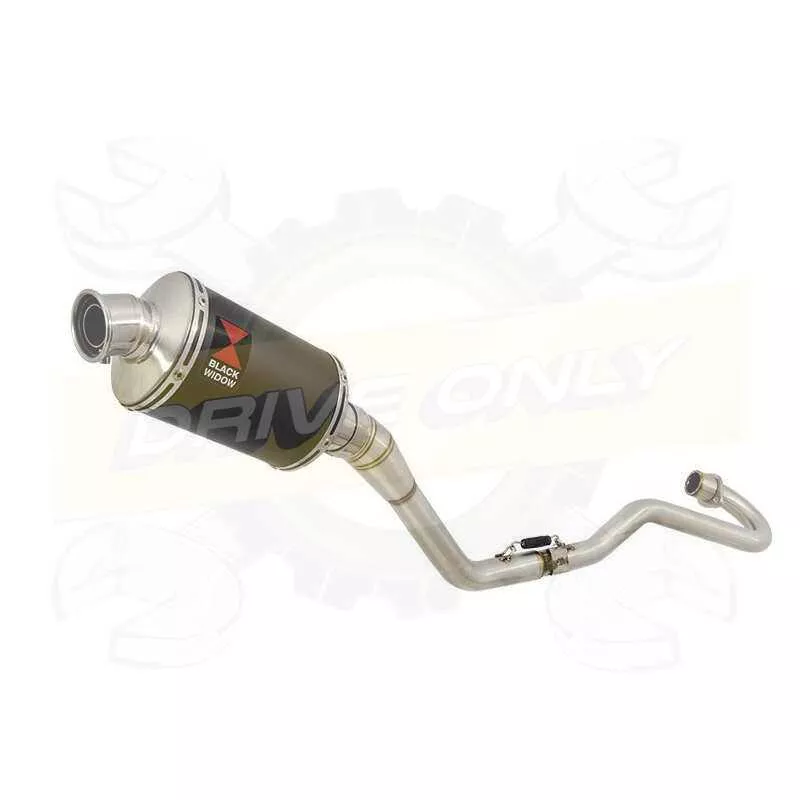 XR125 XR125L 2003-2010 Ligne complète & Silencieux Ovale Noir En Inox 230mm
