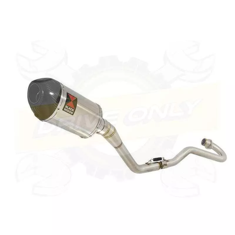 XR125 XR125L 2003-2010 Ligne complète & Silencieux Ovale En Inox + Carbone 200mm