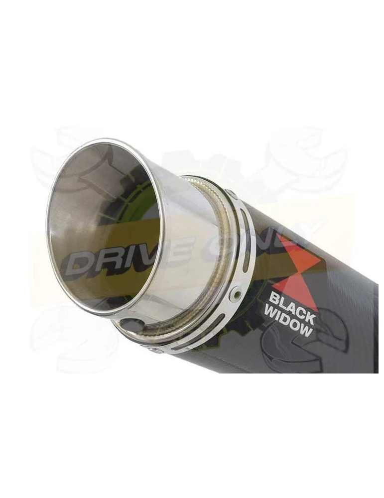 230mm Round GP Style Carbon Fibre Slip On Silencer with Titanium Ends