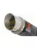 230mm Round GP Style Carbon Fibre Slip On Silencer with Titanium Ends