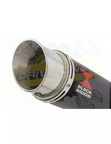 230mm Round GP Style Black Painted Stainless Steel Slip On Silencer