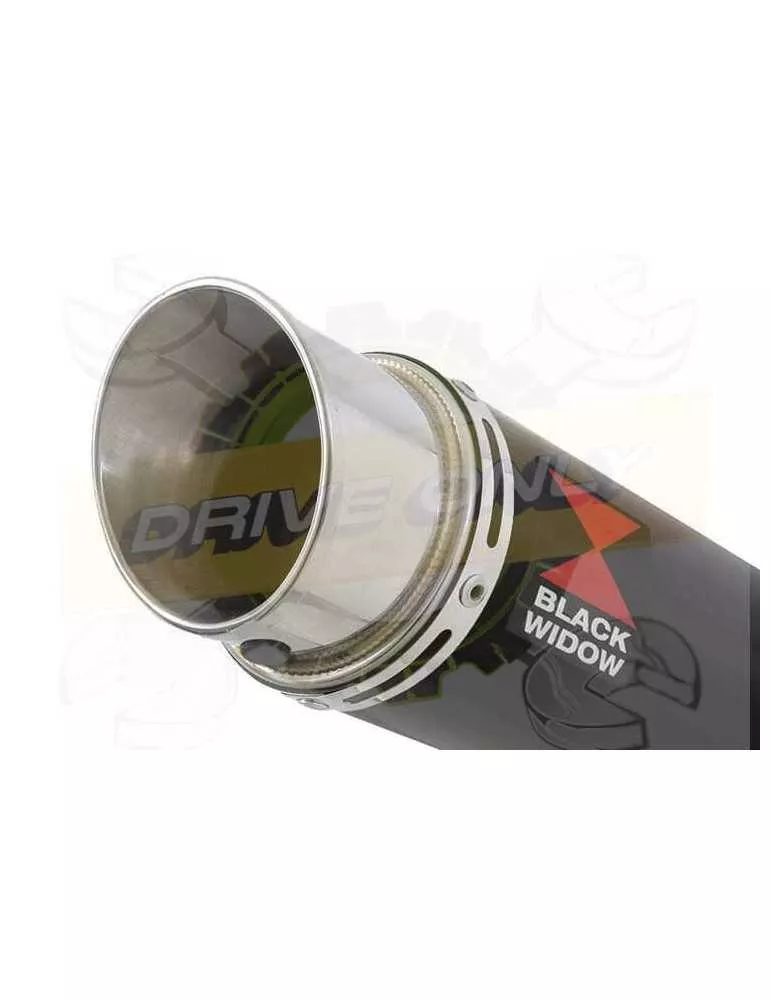 230mm Round GP Style Black Painted Stainless Steel Slip On Silencer