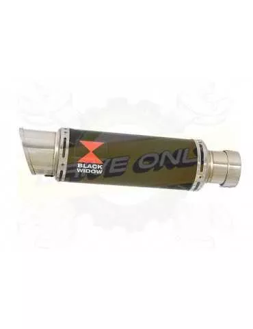 230mm Round GP Style Black Painted Stainless Steel Slip On Silencer